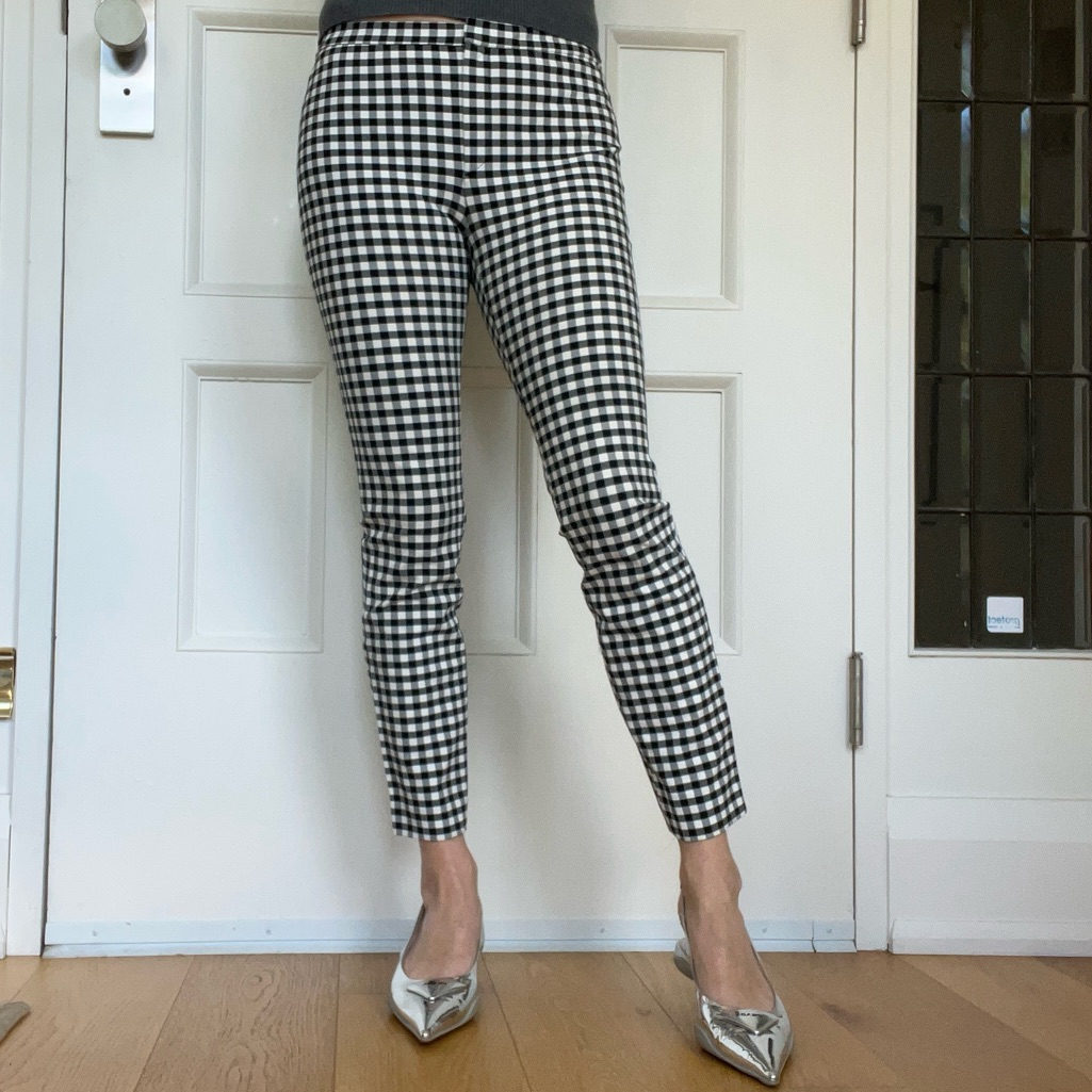 Theory Check Gingham Cigarette Pants